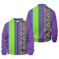Fleur De Lis Argyle Pattern Purple Green Gold Stripes Golf Tops For Men, Polo Shirts For Men, Golf Shirts For Men