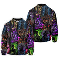 Neon Fantasy Villain Collage Halloween Polo Shirt, Men's Golf Shirt, Golf Apparel For Men