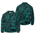 Circuit Board Pattern Hawaiian Golf Shirt, Men's Golf Shirt, Polo Shirts For Men