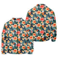 Large Hibiscus Flowers Tropical Vibe Golf Tops For Men, Hawaiian Golf Shirts, Polo Shirts For Men