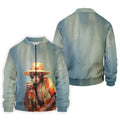 Tropical Monkey Mist Blue Hawaiian Golf Shirt, Men's Golf Shirt, Polo Shirts For Men