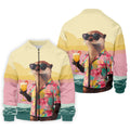 Funny Otter Tropical Theme Hawaiian Golf Shirt, Polo Shirts For Men, Golfing Apparel
