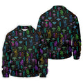 Neon Bigfoot Alien UFO Pattern Golf Polo Shirt, Men's Golf Shirt, Printed Golf Shirts