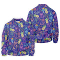 Neon Tropical Raccoon Cocktail Pattern Hawaiian Golf Shirt, Men's Golf Shirt, Polo Shirts For Men