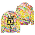 Broken Crayons Still Color Golf Polo Shirt, Men's Golf Shirt, Mental Health Awareness Shirt