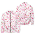 Funny Flamingo Pink Pineapple Tropical Vibe Golf Tops For Men, Men's Funny Golf Shirts, Polo Shirts For Men