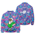 Colorful Psychedelic Santa Golfer Print Men's Golf Shirt, Mens Golf Apparel, Hawaiian Golf Shirt