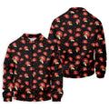 Sassy Red Lips Golf Shirt, Funny Valentine Pattern Design, Men's Golf Polo