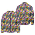 Halloween Patchwork Pattern Golf Polo Shirt, Men's Golf Shirt, Hawaiian Golf Shirt