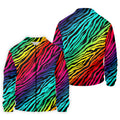 Rainbow Gradient LGBT Support Zebra Pattern Golf Tops For Men, Pride Month Golf Shirts For Men
