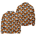 Halloween Skull Pumpkin Pattern Golf Polo Shirt, Men's Golf Shirt, Hawaiian Golf Shirt