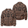 Maori Tattoo Pattern with Traditional Tiki Mask Hawaiian Golf Polo, Golf Tops For Men, Golfing Apparel