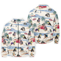 Tropical Bernese Mountain Dog Beach Hawaiian Golf Polo Shirt, Printed Golf Shirts, Golf Apparel For Men