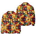 Colorful Christmas Lights Men's Golf Polo Shirts, Christmas Golf Shirt, Golf Gift For Men, Polo Shirts For Men