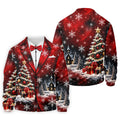 Tuxedo Tree Snowflakes Christmas Golf Shirt, Golf Shirts For Men, Mens Golf Apparel