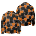 Black Cat Pumpkin Halloween Golf Polo Shirt, Mens Golf Apparel, Golf Shirts For Men