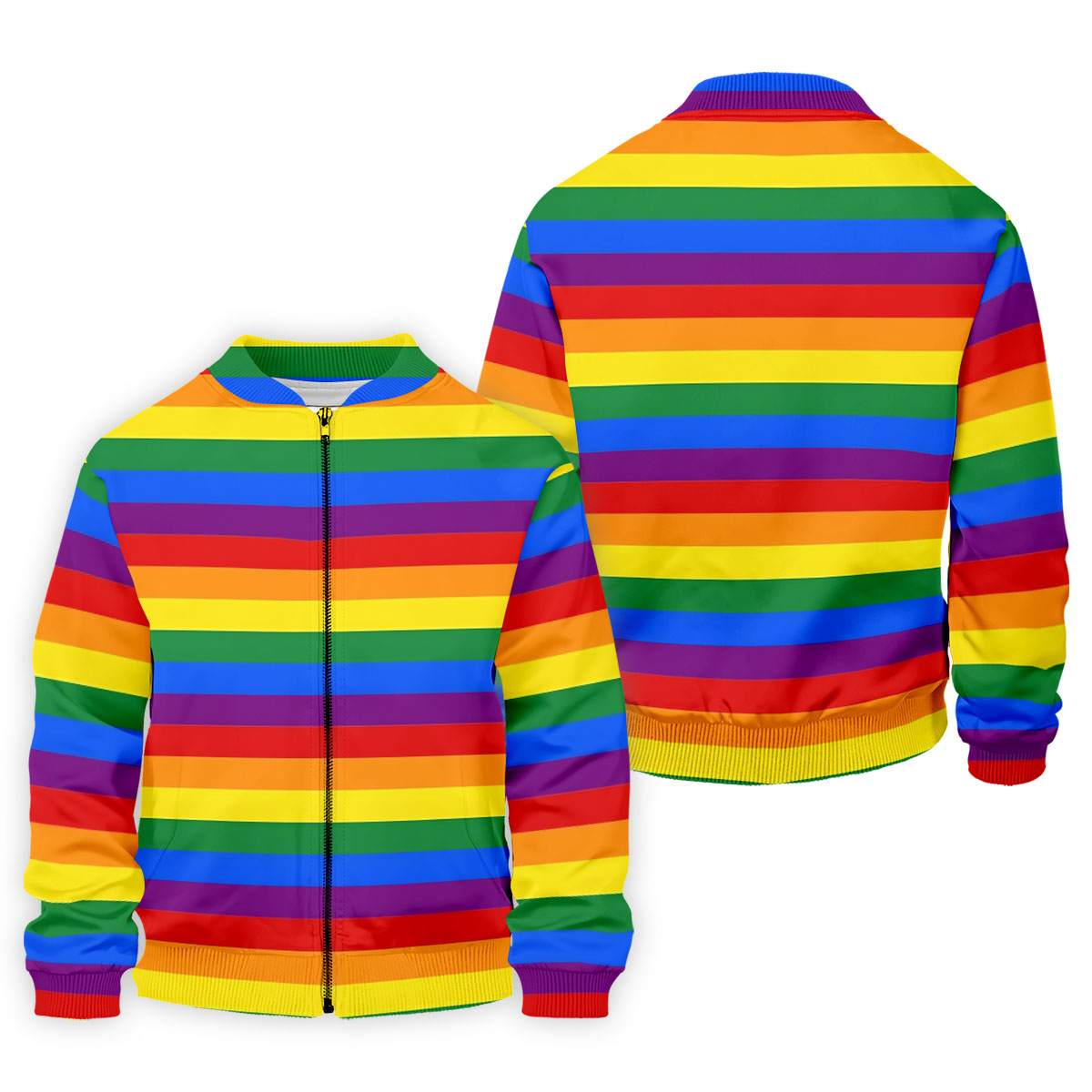 LGBT Rainbow Flag Golf Tops For Men, Pride Month Celebrate Golf Shirts For Men