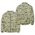 Mushroom Pattern Hand-drawn Art Hawaiian Golf Shirt, Men's Golf Shirt, Polo Shirts For Men