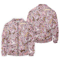 Funny Adult Doodle Pink Pattern Polo Shirt, Mens Golf Polo, Golf Shirts For Men