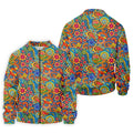 Colorful Floral Paisley Pattern Polo Shirt, Hawaiian Golf Shirt, Mens Golf Apparel