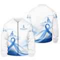 Blue Ribbon Golfer Prostate Cancer Awareness Polo Shirt, Golf Shirts For Men