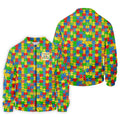 It's Okay To Be Different Colorful Puzzle Pattern Autism Awareness Men's Golf Shirt, Polo Shirts For Men