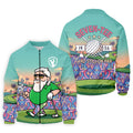 Retro Desert Bearded Golfer Men's Golf Shirt, Hawaiian Golf Shirt, Mens Golf Apparel