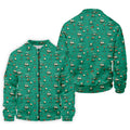 Funny Goose Golf Cart Pattern Green Polo Shirt, Men's Golf Shirt, Mens Golf Apparel