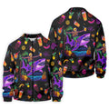 Neon Shark Beach Party Pattern Hawaiian Golf Shirt, Golf Shirts For Men, Polo Shirts For Men