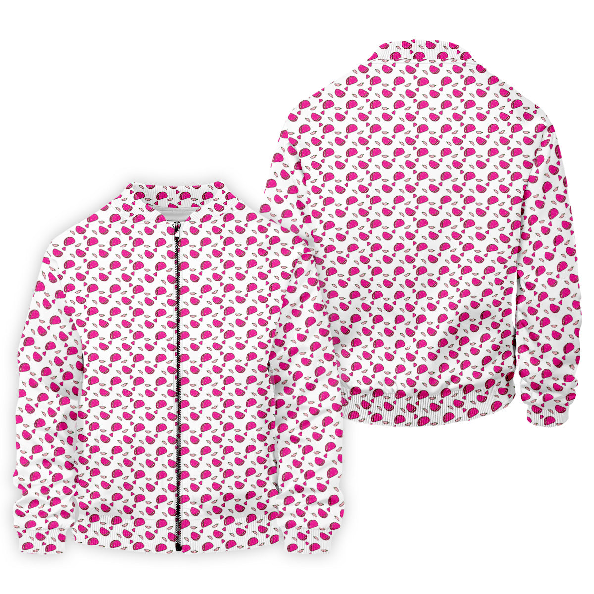 The Pink Taco Seamless Pattern White Golf Shirt, Golf Tops For Men, Tacos Lover Golf Gift For Men