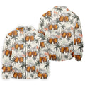 Tropical Palm Trees and Frosty Beer Mug Hawaiian Golf Polo, Golf Tops For Men, Golfing Apparel