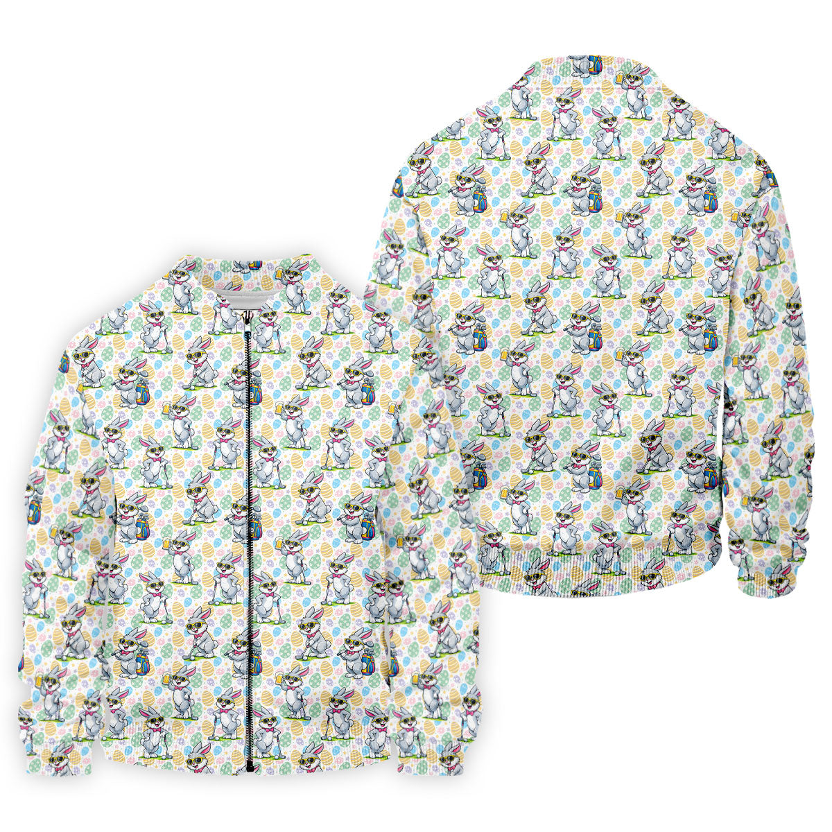 Funny Easter Bunny Golf And Beer Golf Shirts For Men, Men's Funny Golf Shirts, Polo Shirts For Men