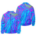 Neon Psychedelic Zebra Pattern Vintage Hawaiian Golf Shirt, Men's Golf Shirt, Polo Shirts For Men
