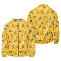 Realistic Flying Bees on Golden Honeycomb Hawaiian Golf Polo, Golf Tops For Men, Golfing Apparel