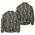 Colorful Abstract Golf Pattern Polo Shirt, Mens Golf Shirts, Hawaiian Golf Shirt