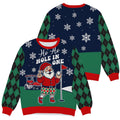 Ho Ho Hole In One Funny Santa Christmas Ugly Sweater, Golf Ugly Christmas Sweater, Christmas Golf Shirt