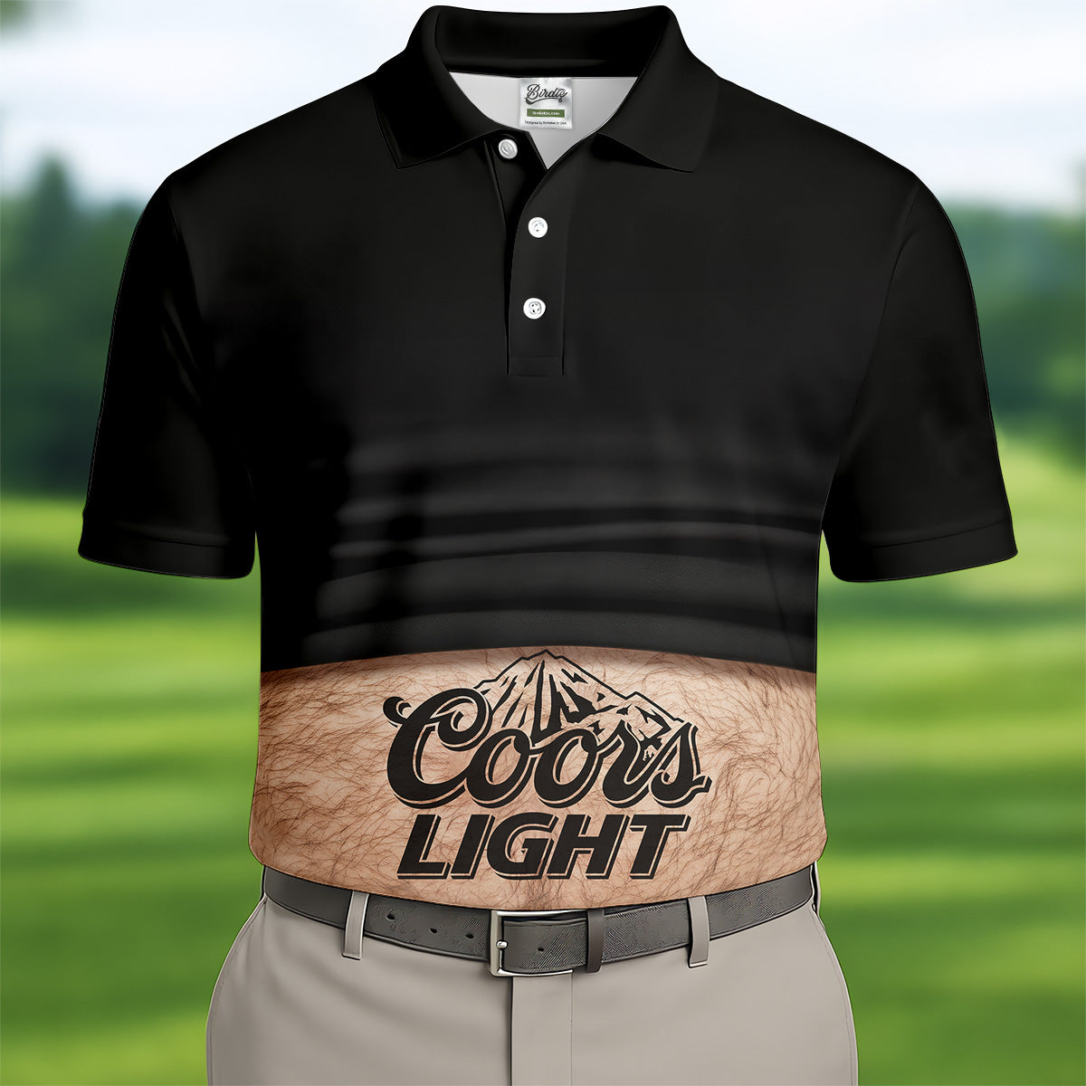 Custom Beer Logo Golf Shirt, Men's Funny Golf Polo Shirts, Unique Gift For Golfer, Fun Golf Shirts For Men