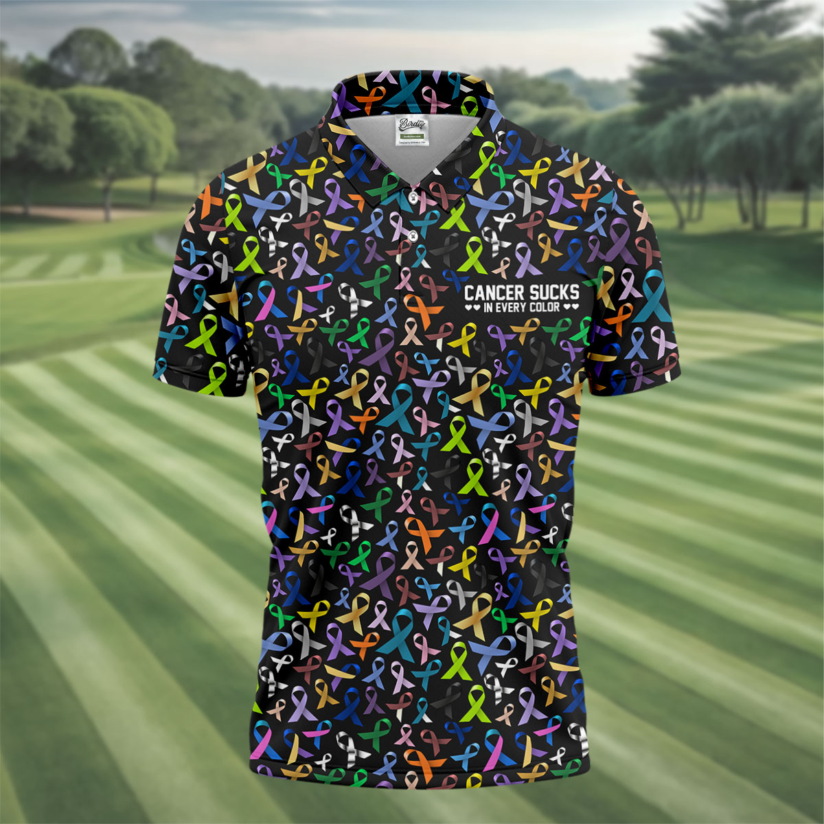 Cancer Sucks In Every Color Golf Shirt, Cancer Awareness Shirt, Couple Golf Shirt, Matching Golf Shirt