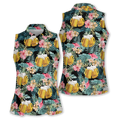 Beer Tropical Womens Golf Polo Shirts, Hawaiian Polo Golf Shirts, Gifts For Beer Lovers, Tropical Golf Shirts