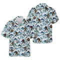 Funny Bigfoot Tropical Golf Shirts, Men's Funny Golf Shirts, Golfing Apparel, Polo For Men