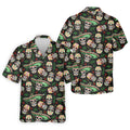 Skull Golf Shirt, Day Of The Dead Shirt, Mexican Floral Shirt, Men Polo, Unique Gift For Golfer