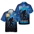Not All Who Wander Are Lost Starry Night Shirt, Sasquatch Golf Shirt, Golf Tops For Men, Golf Gift For Men