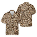 Brown Leopard Golf Tops For Men, Golf Gift For Men, Golf Shirts For Men, Golfing Apparel