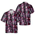 Purple And Black Tropical Golf Shirts, Golf Tops For Men, Polo Shirts For Men, Golfing Apparel