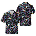 Funny Neon Cat Alien Mushroom Golf Tops For Men, Cute Golf Outfit, Polo Shirts For Men, Golfing Apparel