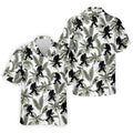 Funny Bigfoot Tropical Palm Leaves Golf Tops For Men, Custom Golf Polos, Golf Gift For Men