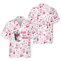 Swing Swear Drink Repeat Par Then Bar Flamingo Golf Shirt, Fun Men's Golf Polos, Polo Shirts For Men