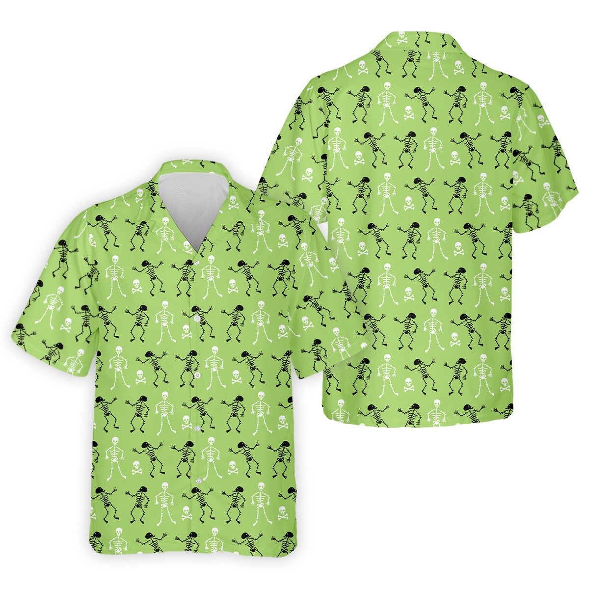 Funny Skeleton Shirt, Halloween Polo Shirts, Short Sleeve Button Down, Green Golf Polo, Polo For Men