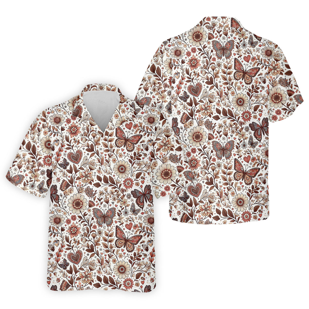 Spring Butterfly Golf Tops For Men, Retro Golf Shirt, Polo Shirts For Men, Golfing Apparel