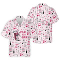 Pink Swing Swear Drink Repeat Par Then Bar Flamingo Golf Shirt, Fun Golf Shirts For Men, Polo For Men
